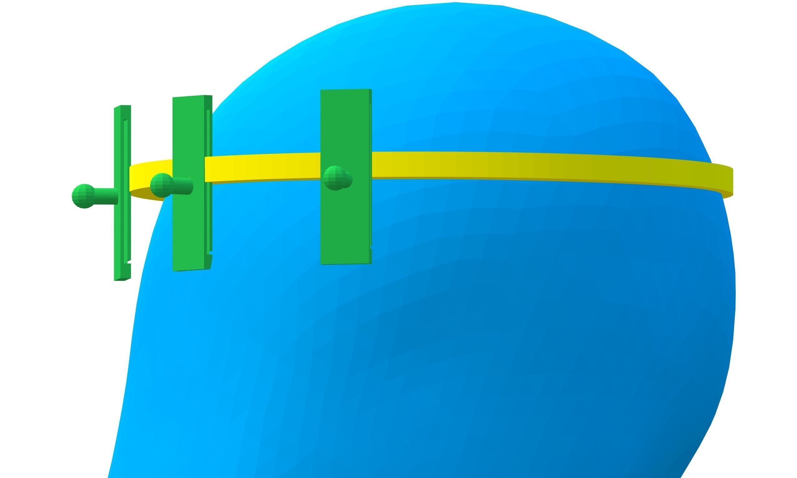 Universal face shield fastener clips Free 3D print model_1