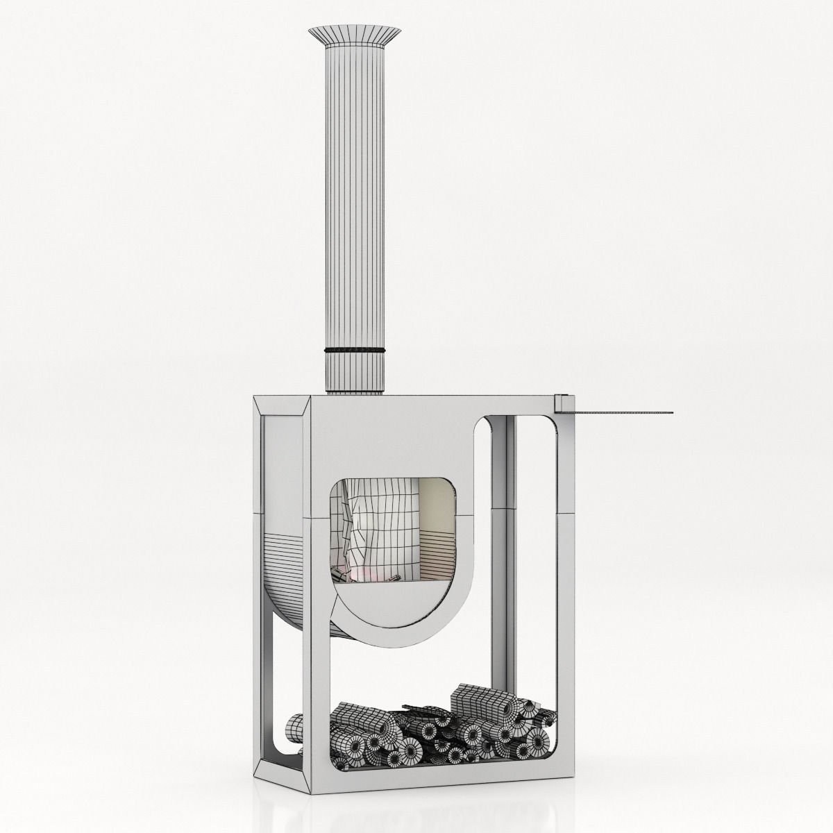 Harrie Leenders spot fireplace 3D model_4