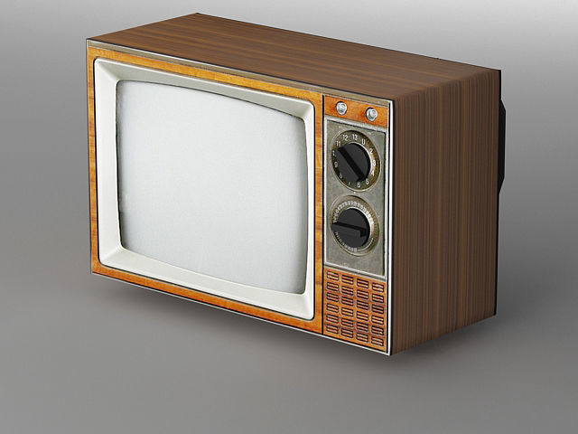 Old TV 3D model Low-poly 3D model_3