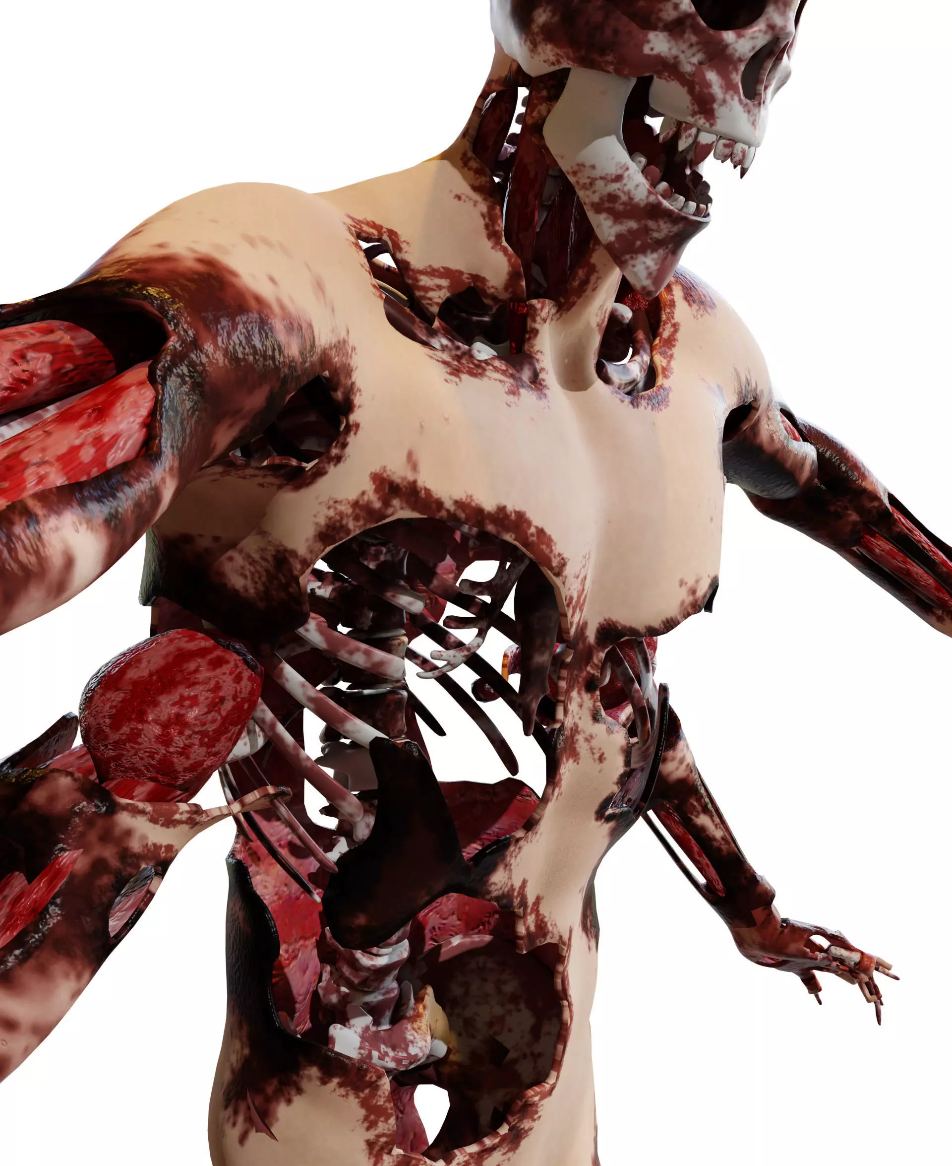 human creature Low-poly 3D model