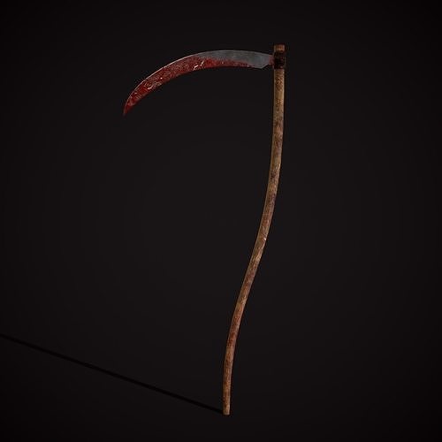 Bloody Scythe Low-poly 3D model