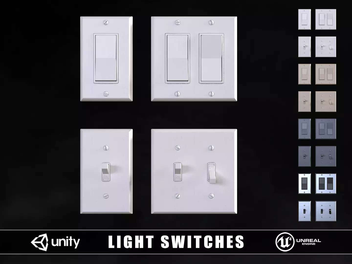 Light Switches Low-poly 3D model