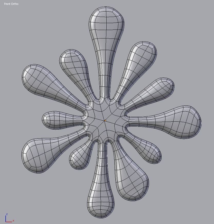 Splash Clock 3D model_9