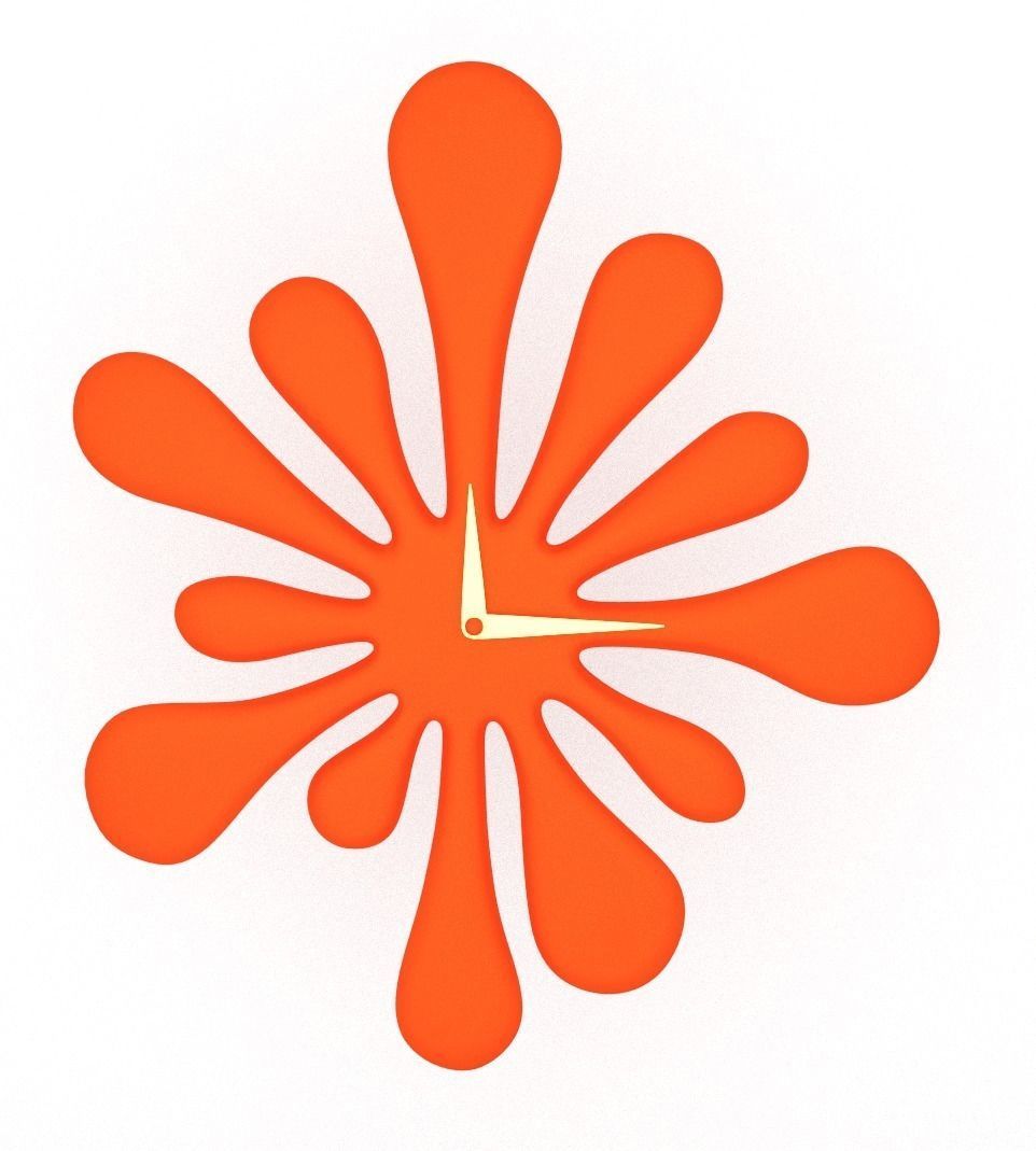 Splash Clock 3D model_1