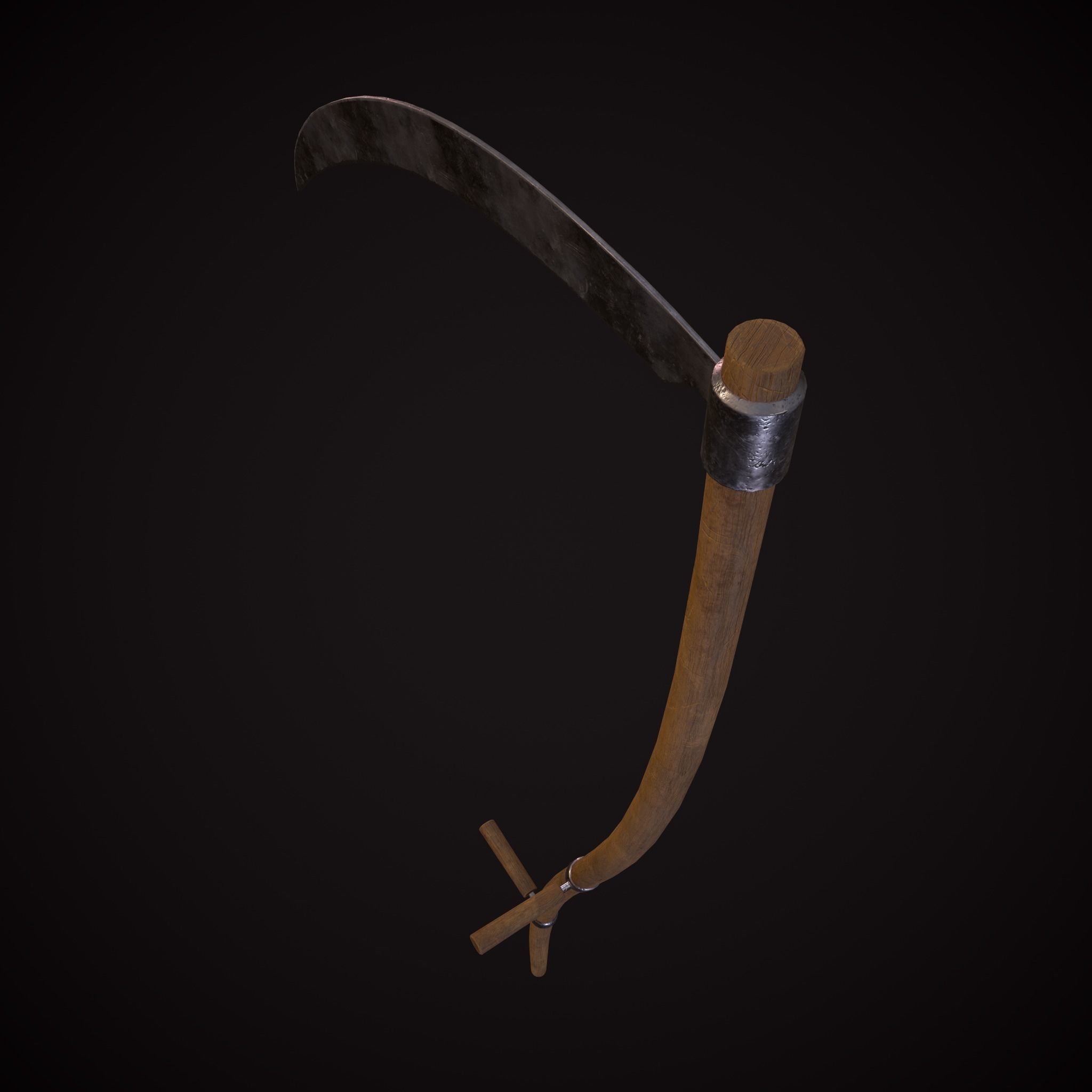 Scythe Low-poly 3D model_12
