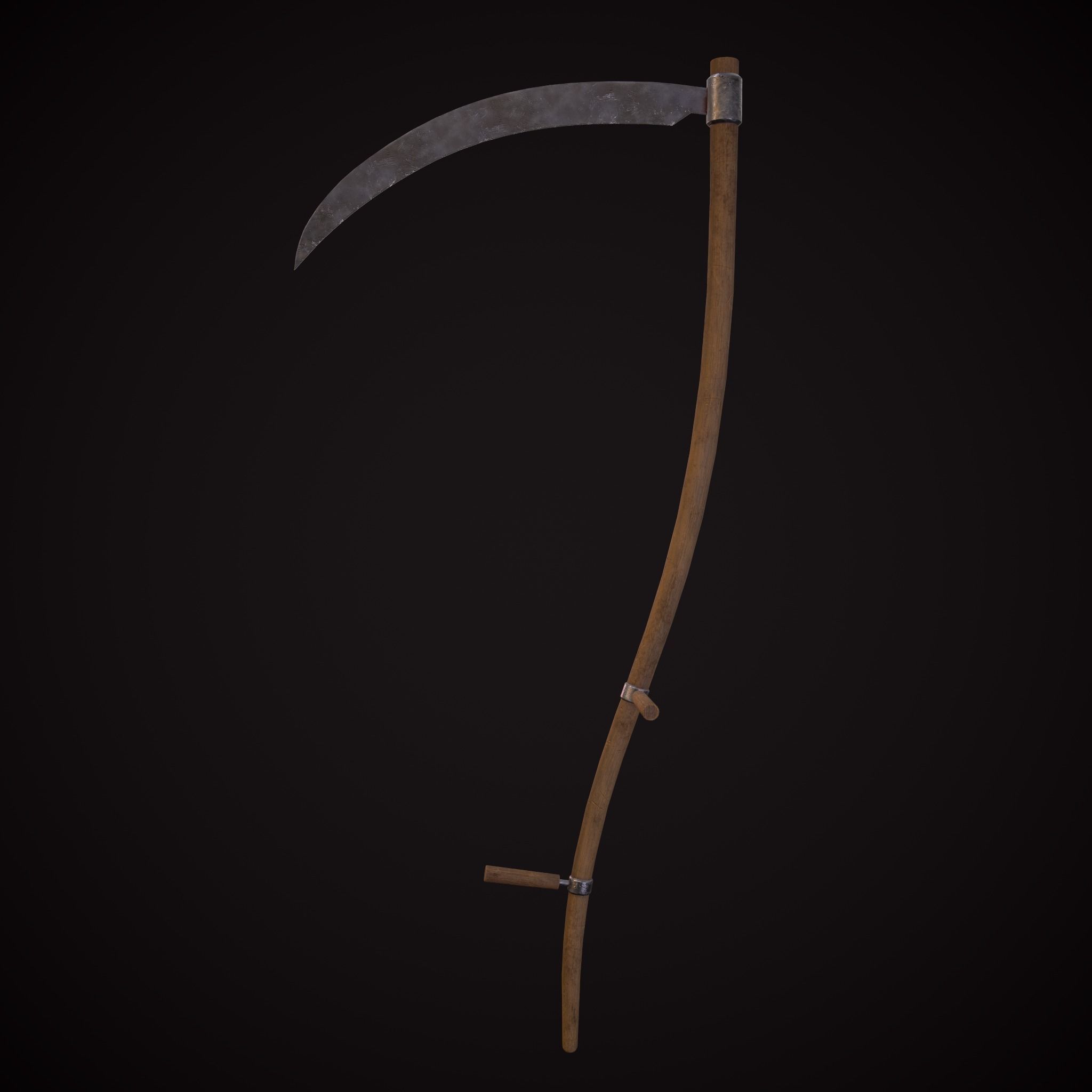 Scythe Low-poly 3D model_28