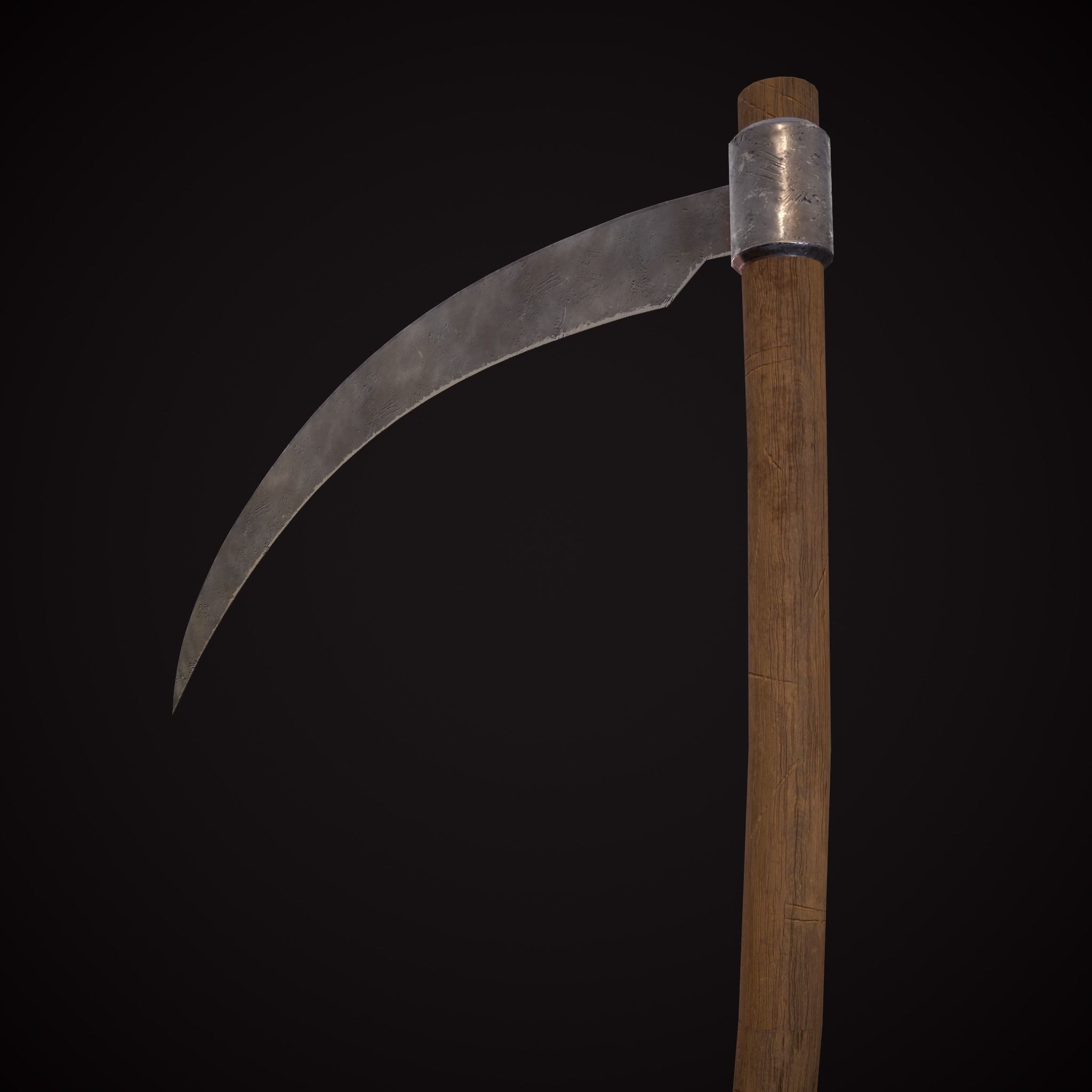 Scythe Low-poly 3D model_19