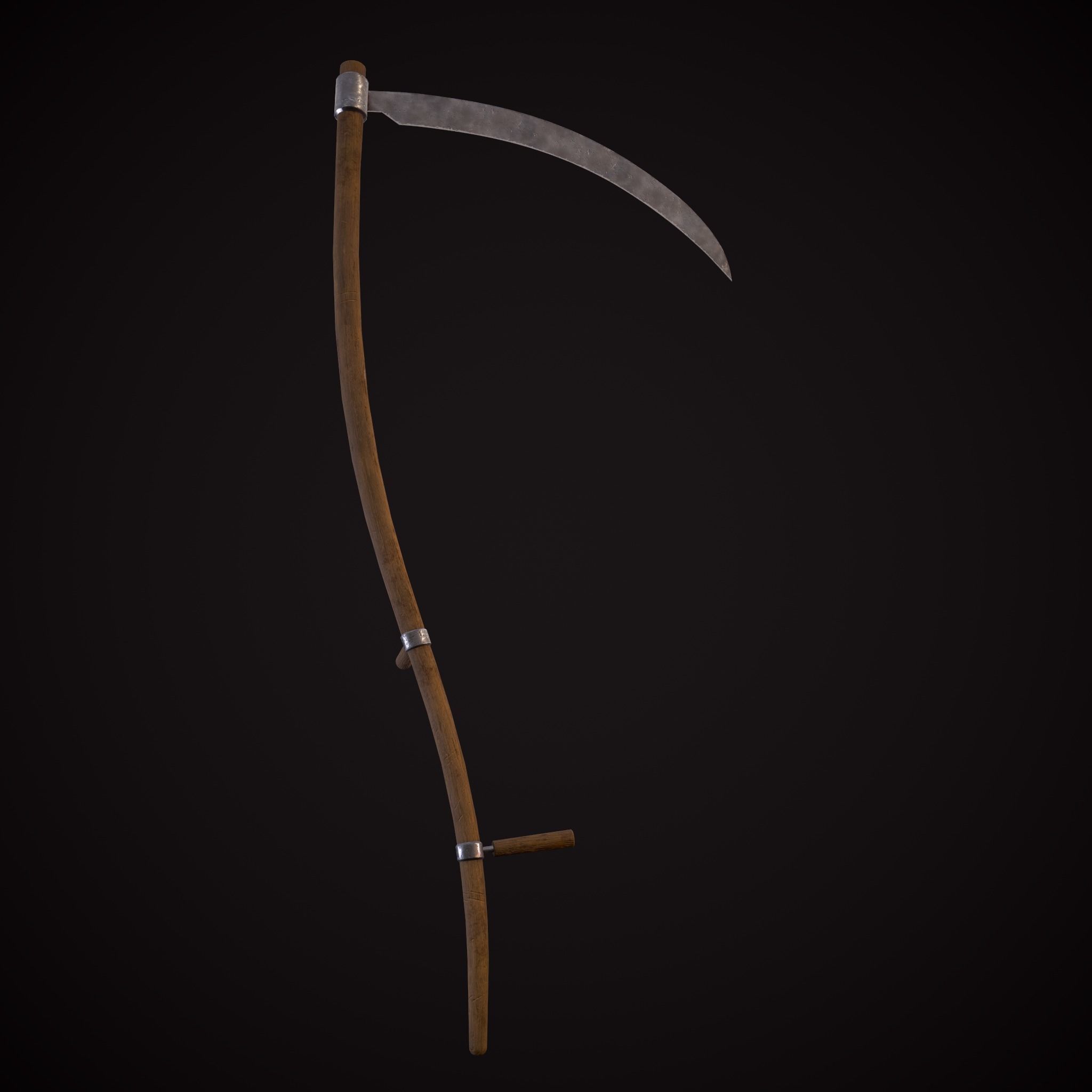 Scythe Low-poly 3D model_14