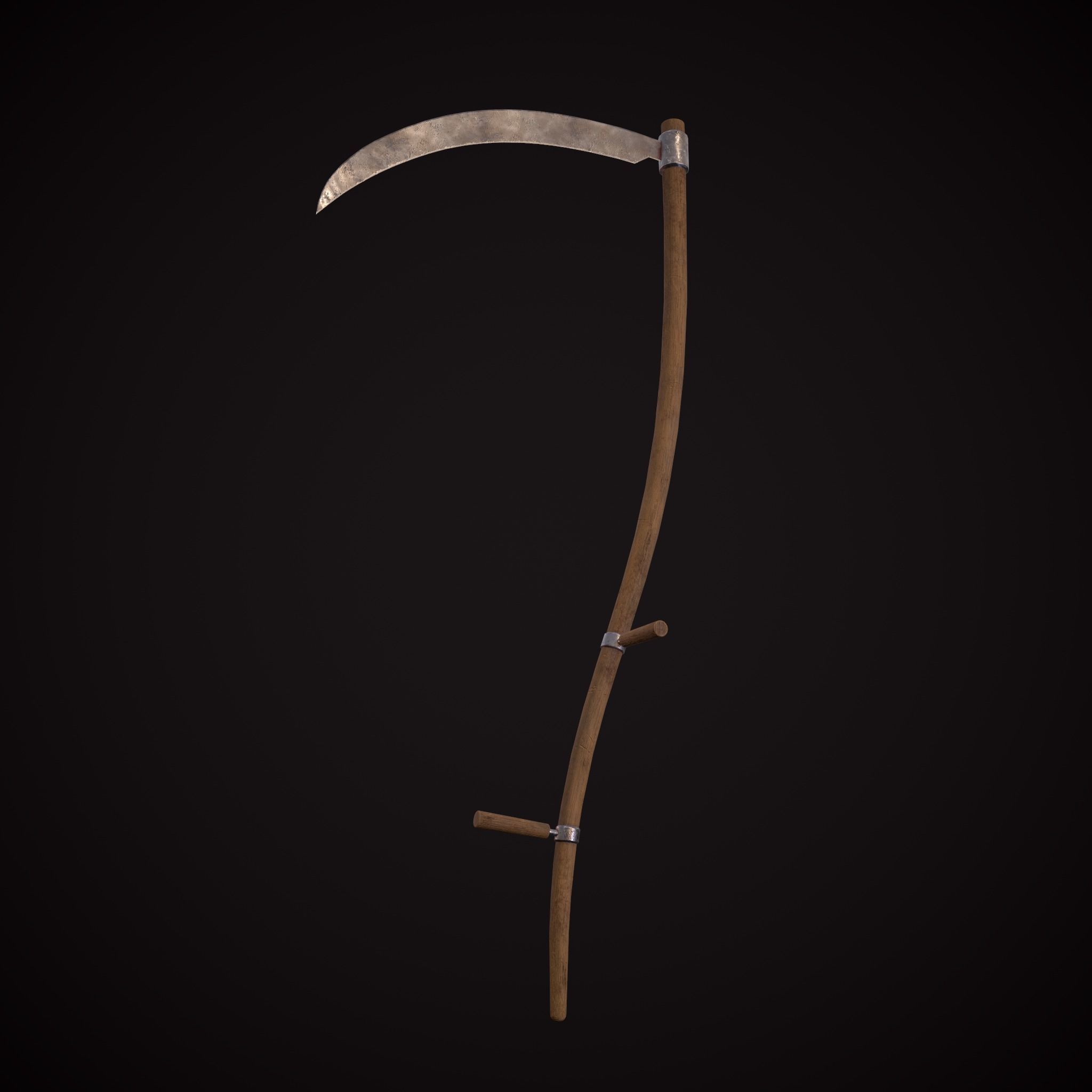 Scythe Low-poly 3D model_2