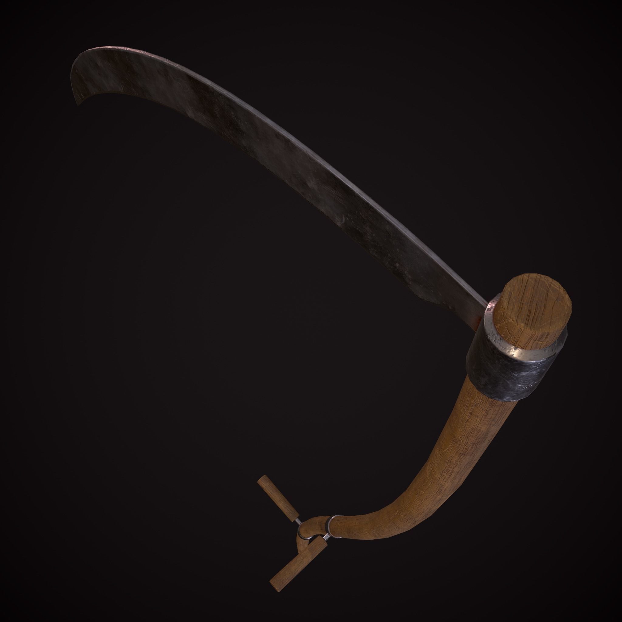 Scythe Low-poly 3D model_21
