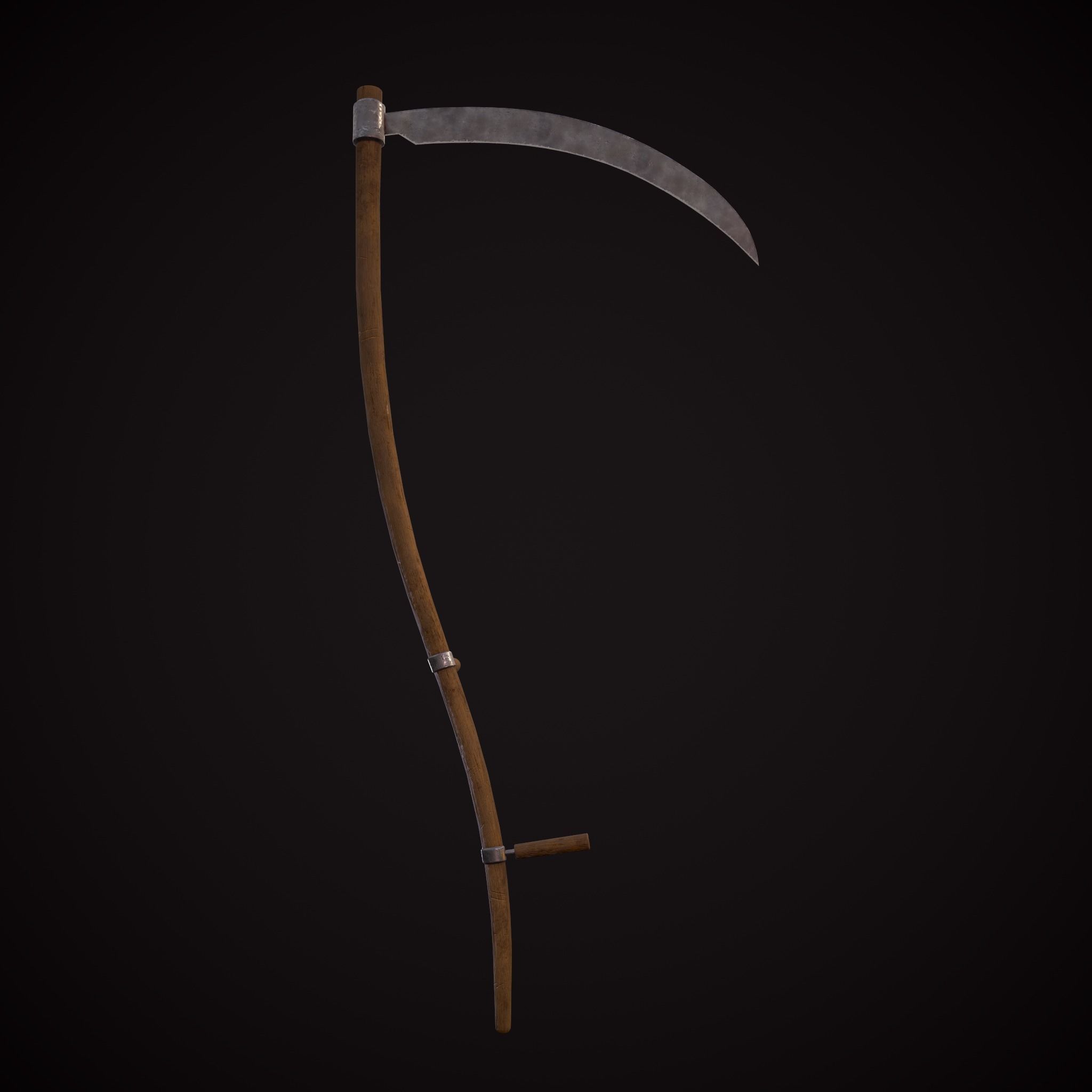 Scythe Low-poly 3D model_26