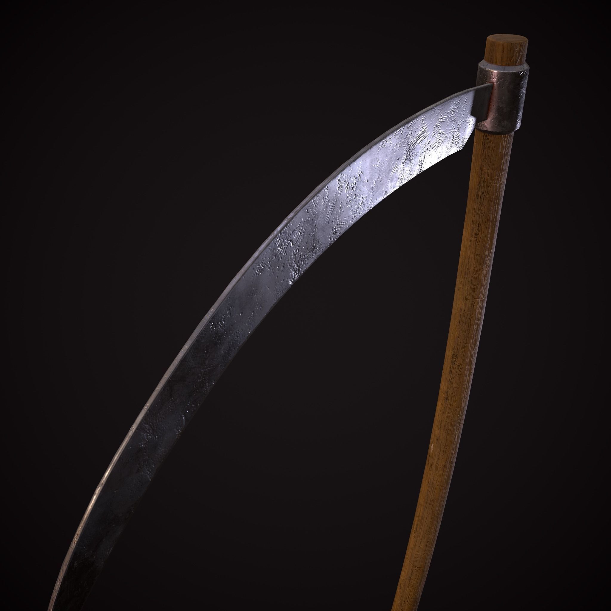 Scythe Low-poly 3D model_18