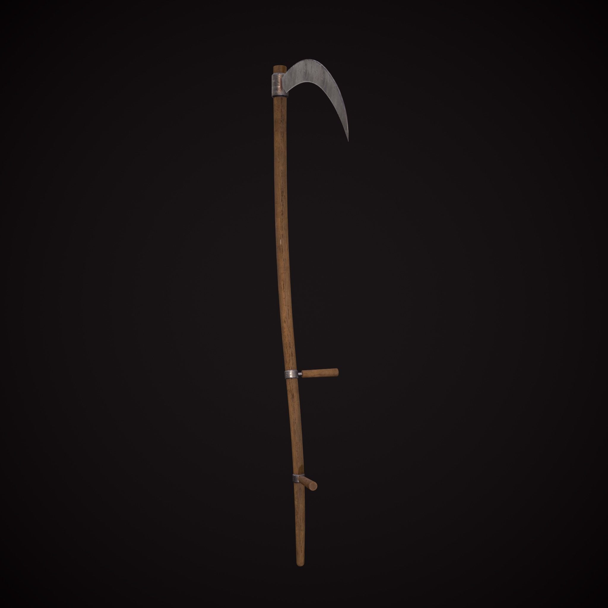 Scythe Low-poly 3D model_7