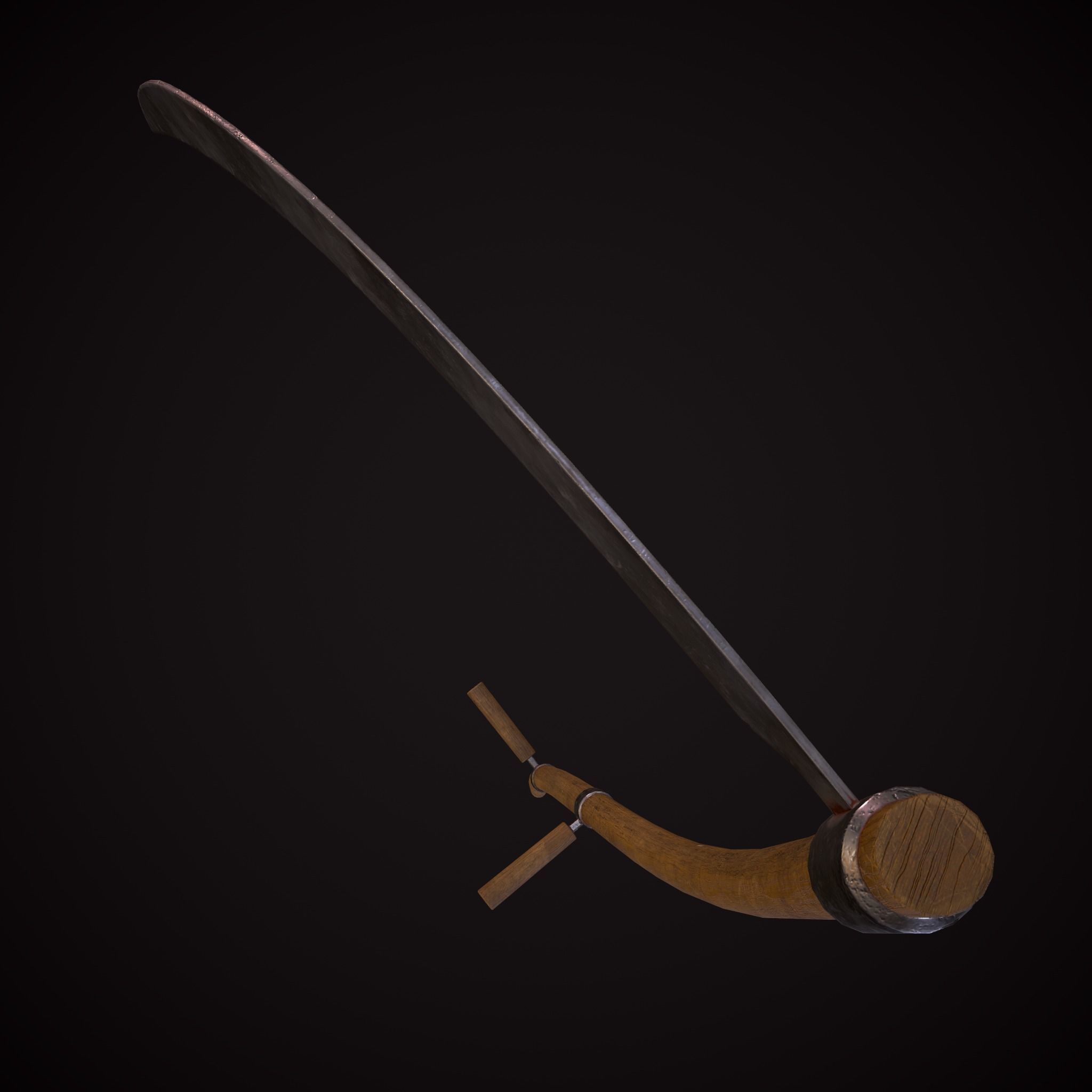 Scythe Low-poly 3D model_13