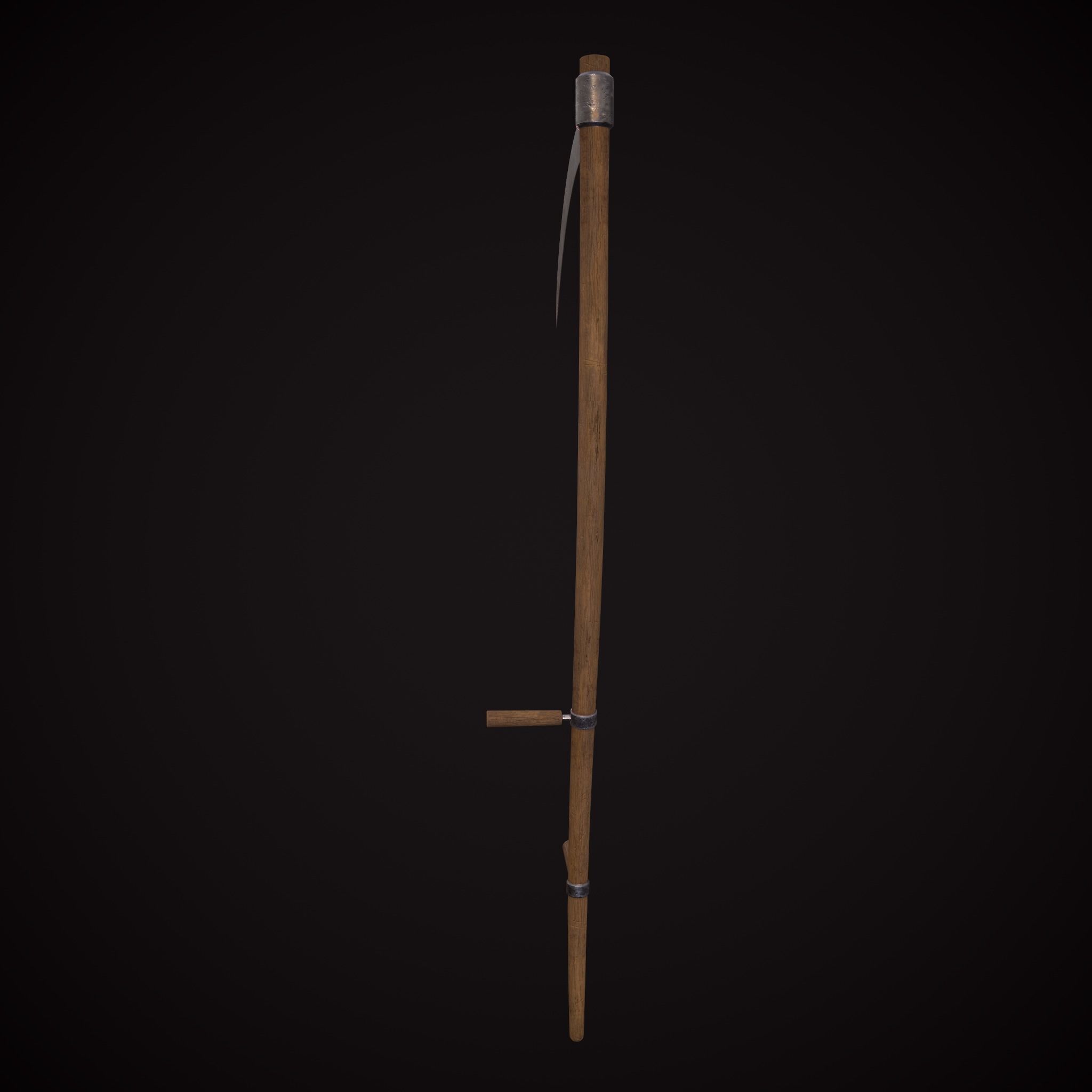 Scythe Low-poly 3D model_10