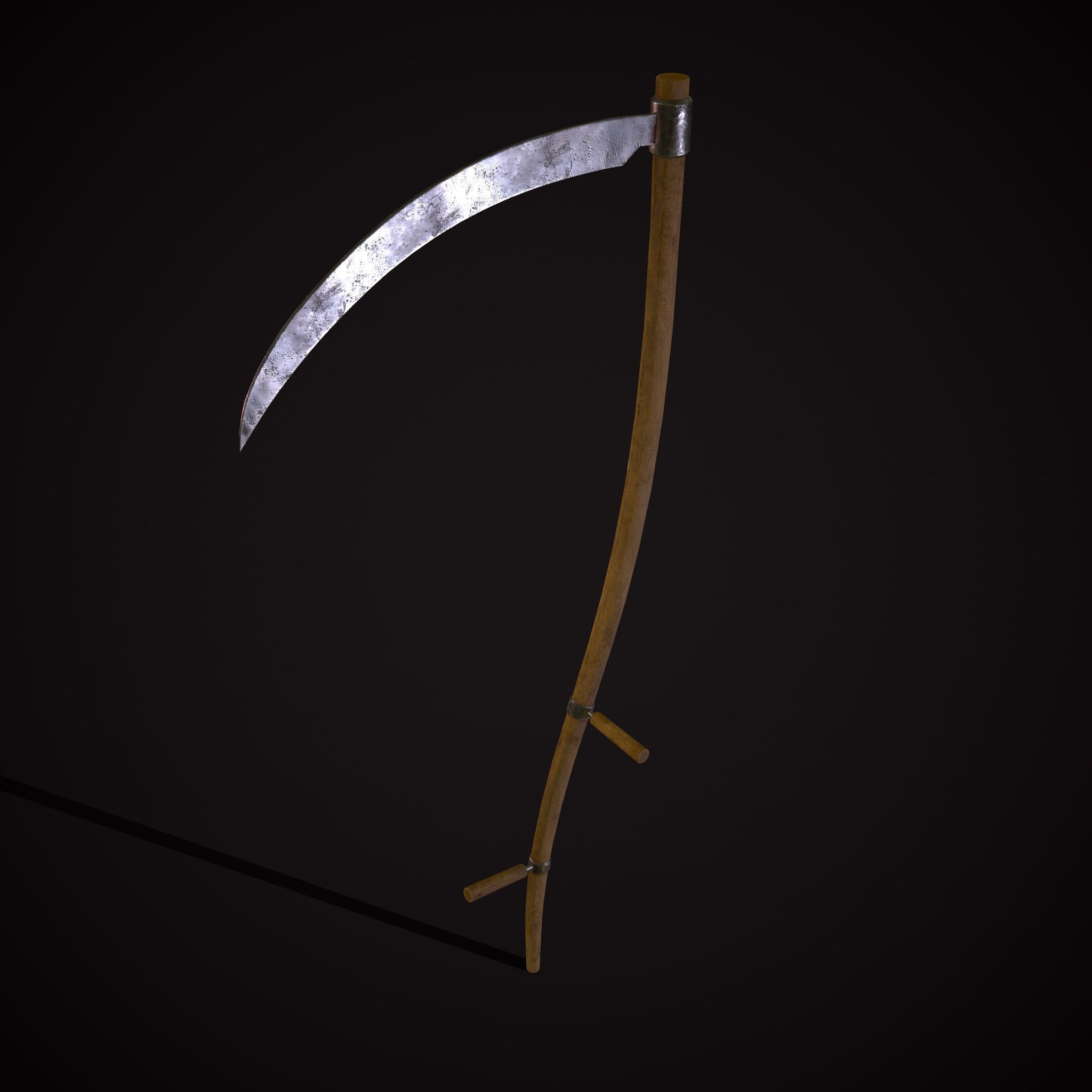 Scythe Low-poly 3D model_3