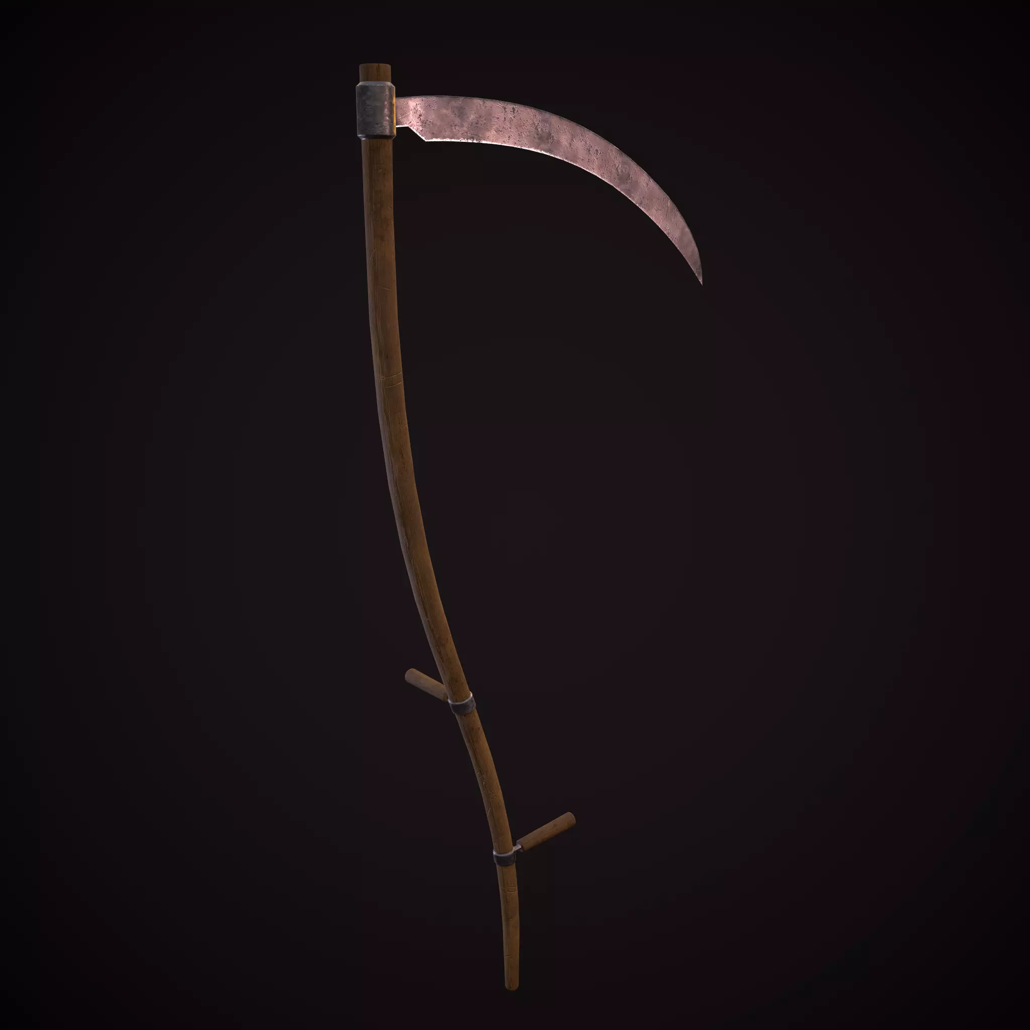 Scythe Low-poly 3D model_0