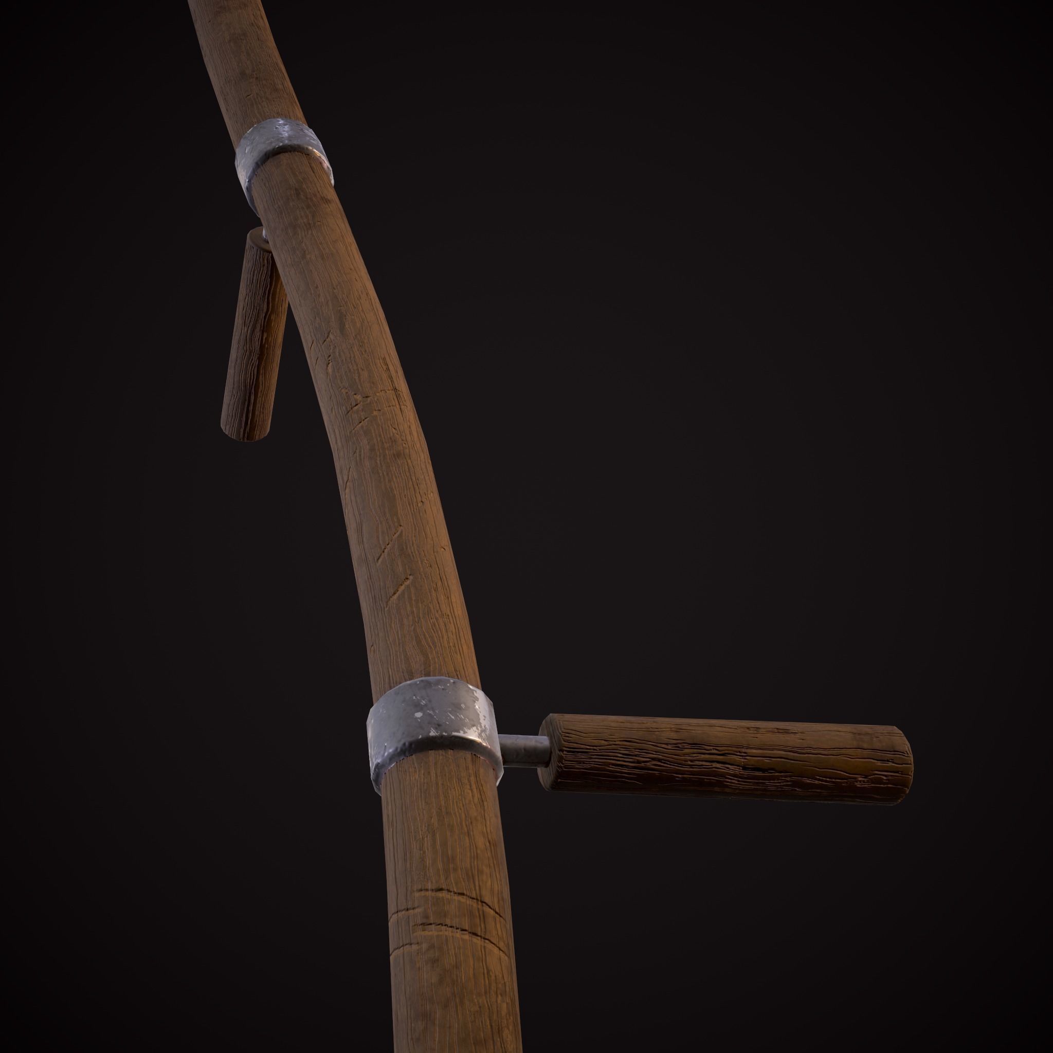 Scythe Low-poly 3D model_15