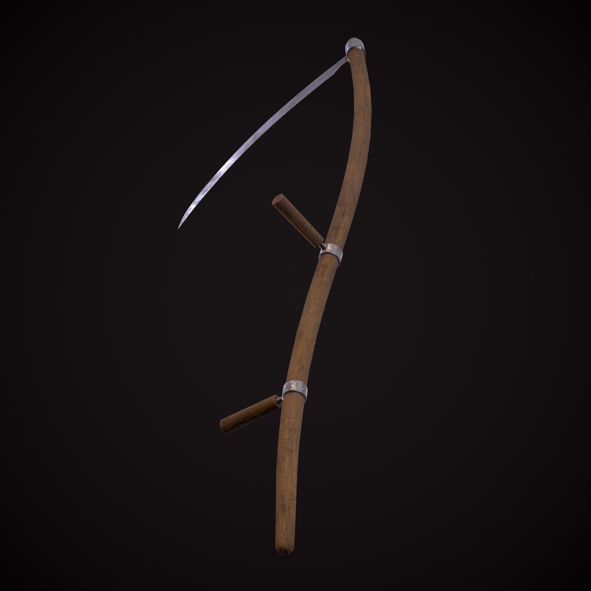 Scythe Low-poly 3D model_25