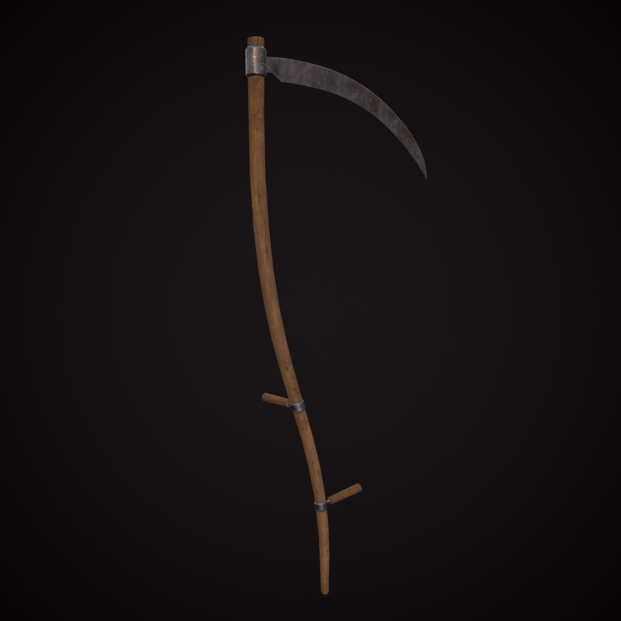 Scythe Low-poly 3D model_8