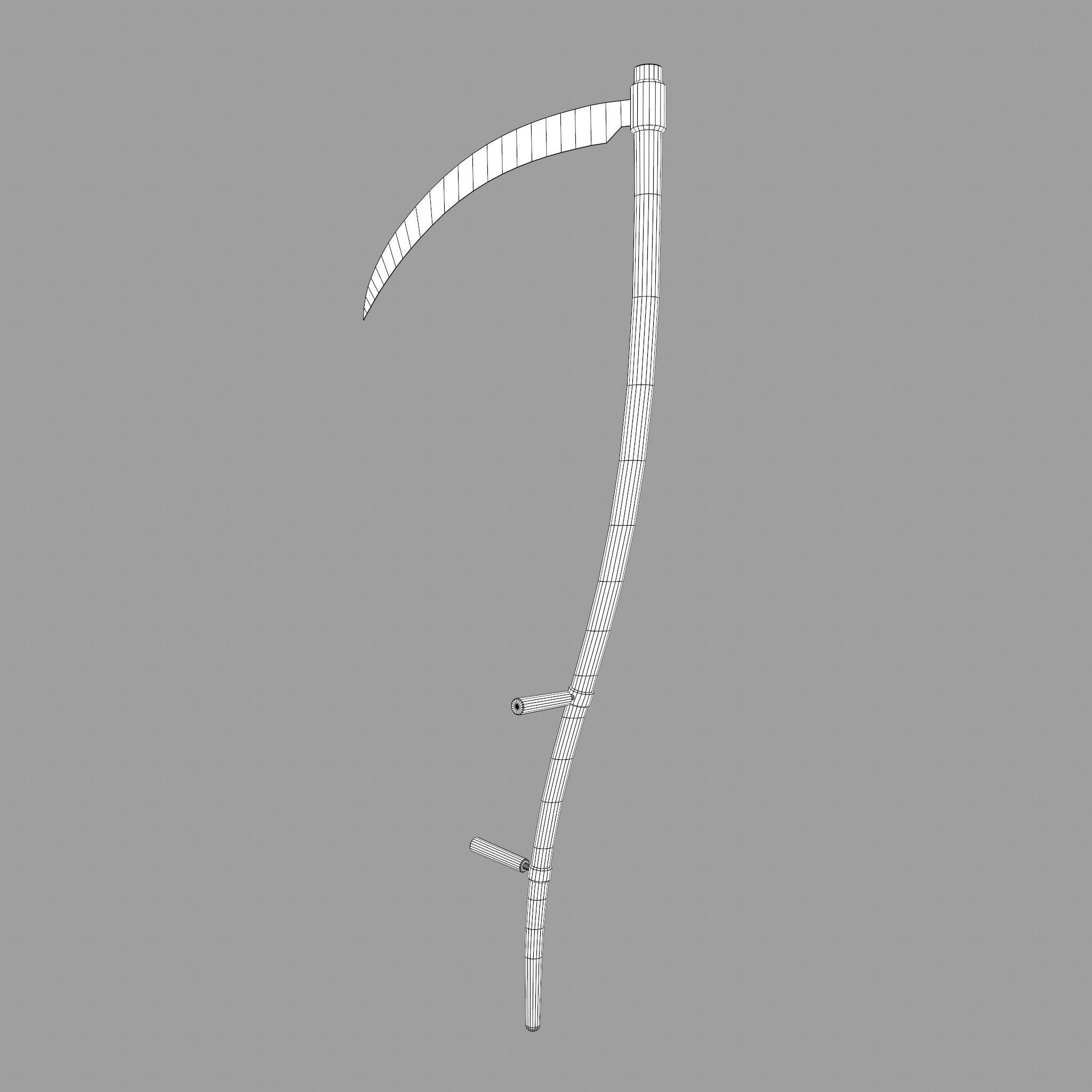 Scythe Low-poly 3D model_36