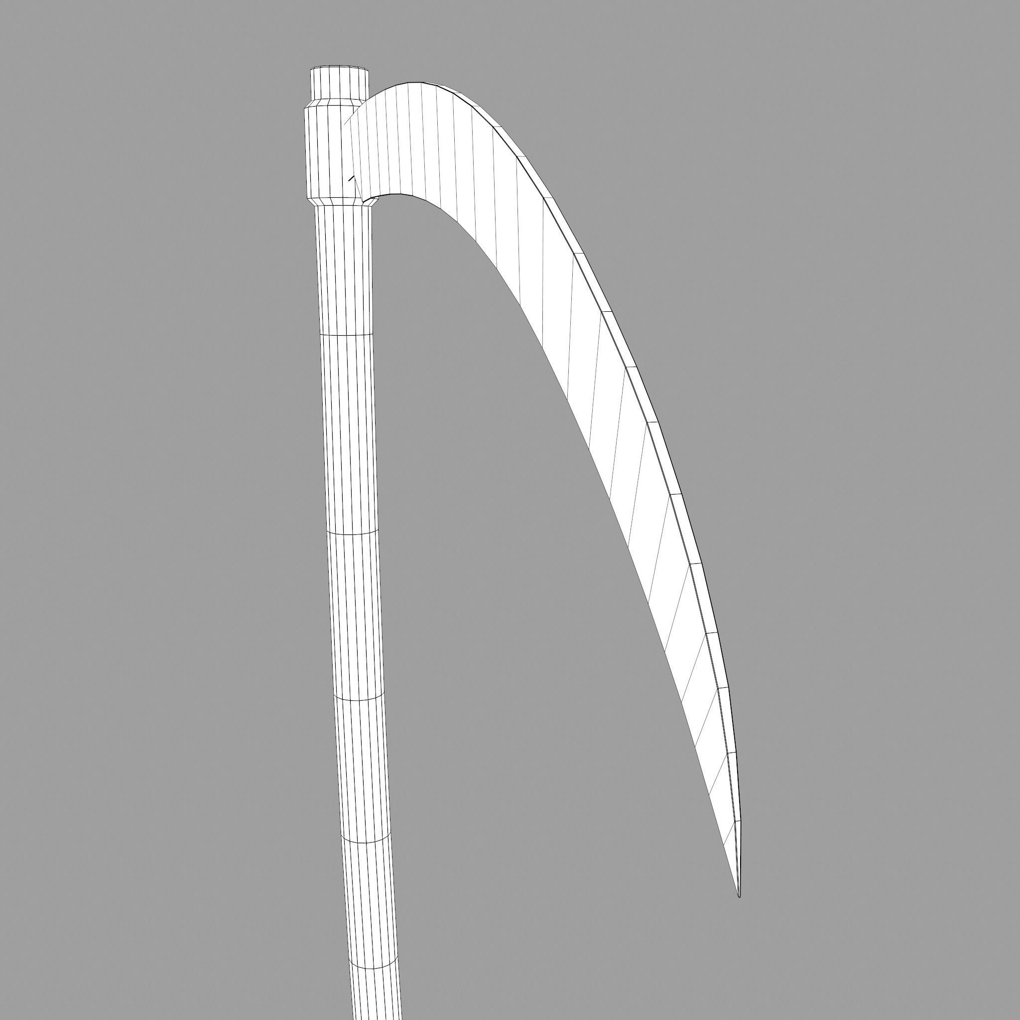 Scythe Low-poly 3D model_41