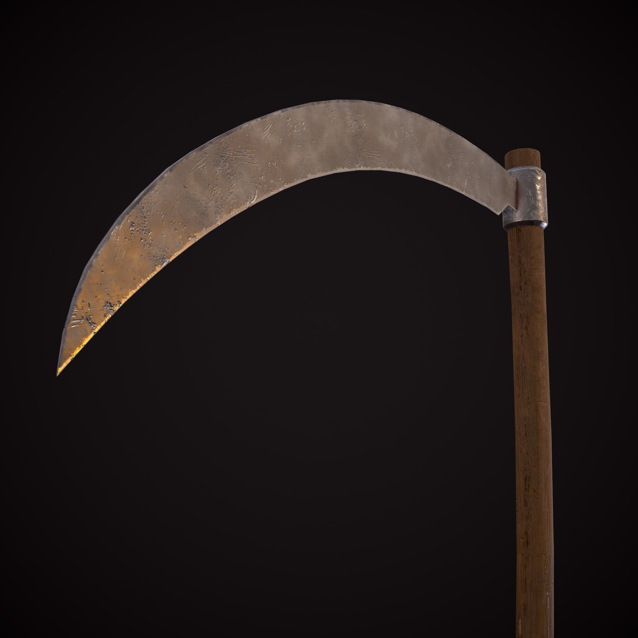 Scythe Low-poly 3D model_22