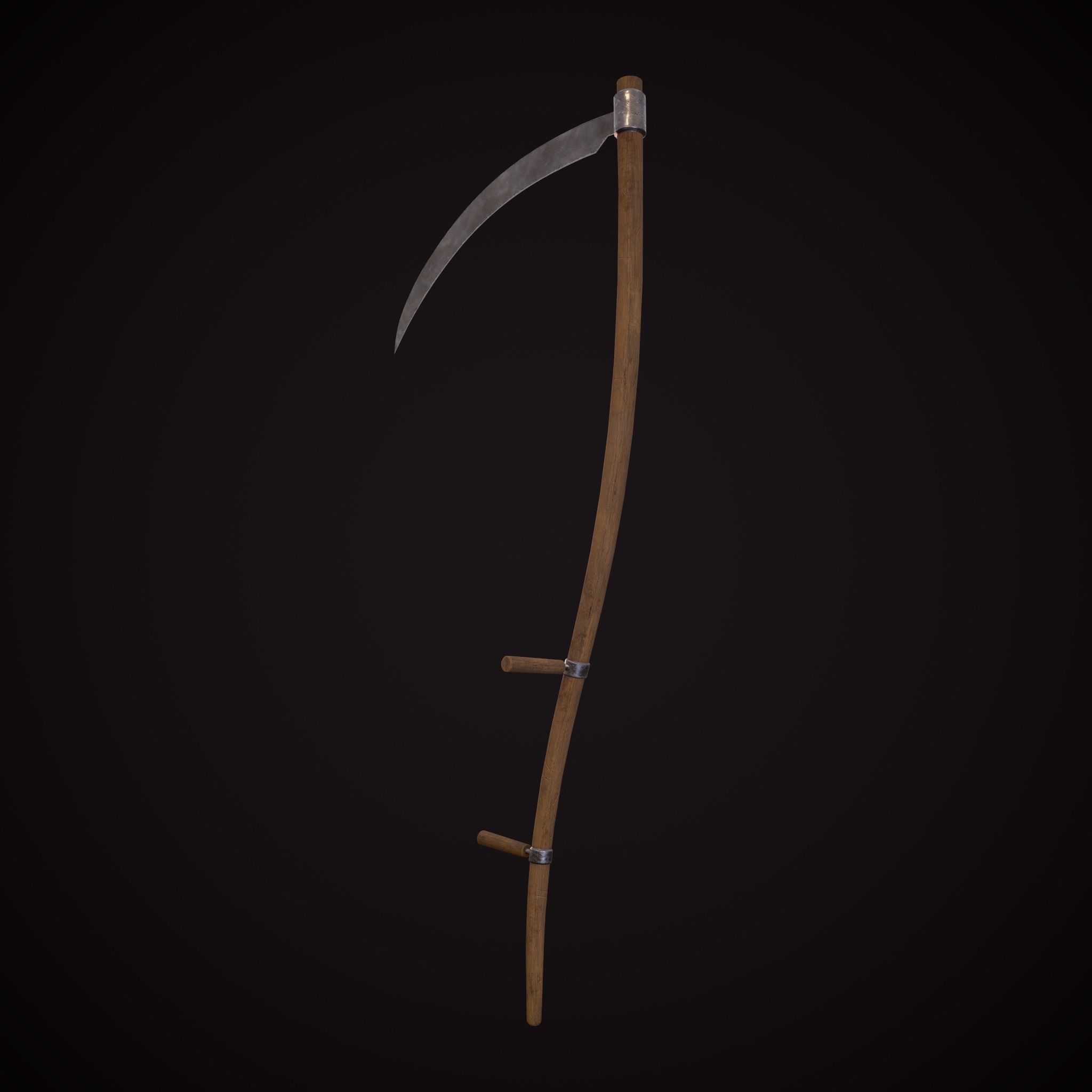 Scythe Low-poly 3D model_23