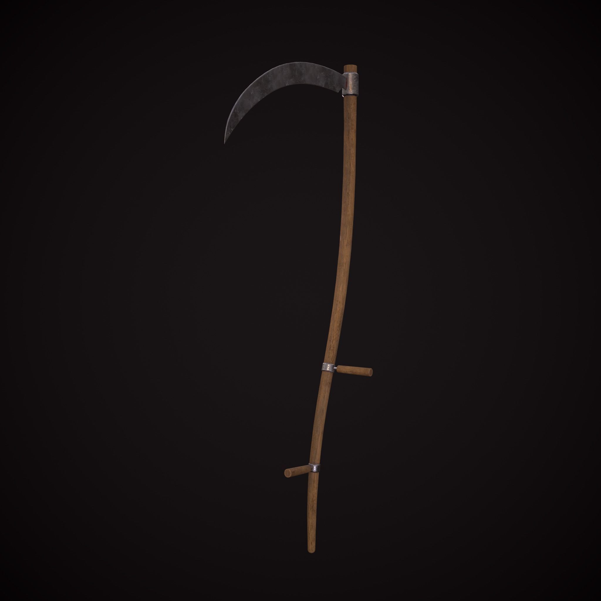 Scythe Low-poly 3D model_6