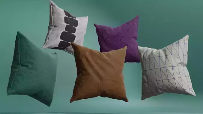 3D Pillow Set group of pillows