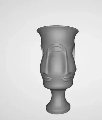 3dmodel vase with two faces