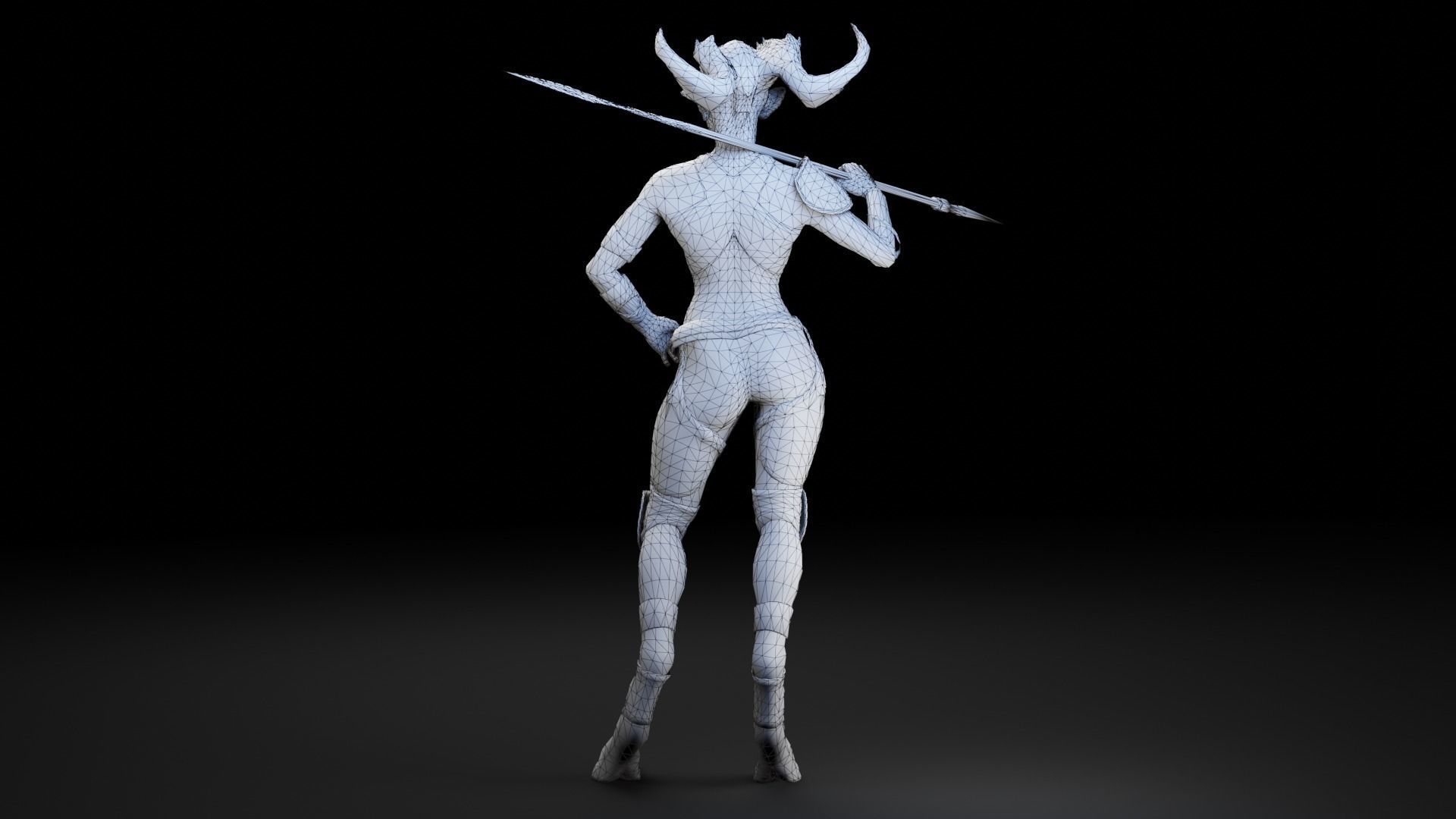 Favn Woman Low-poly 3D model_10