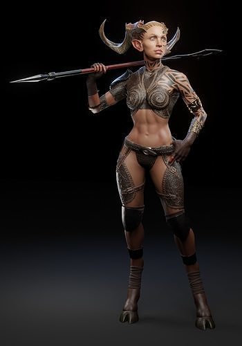 Favn Woman Low-poly 3D model