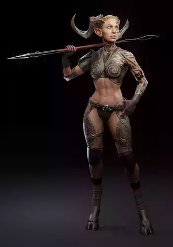 Favn Woman Low-poly 3D model