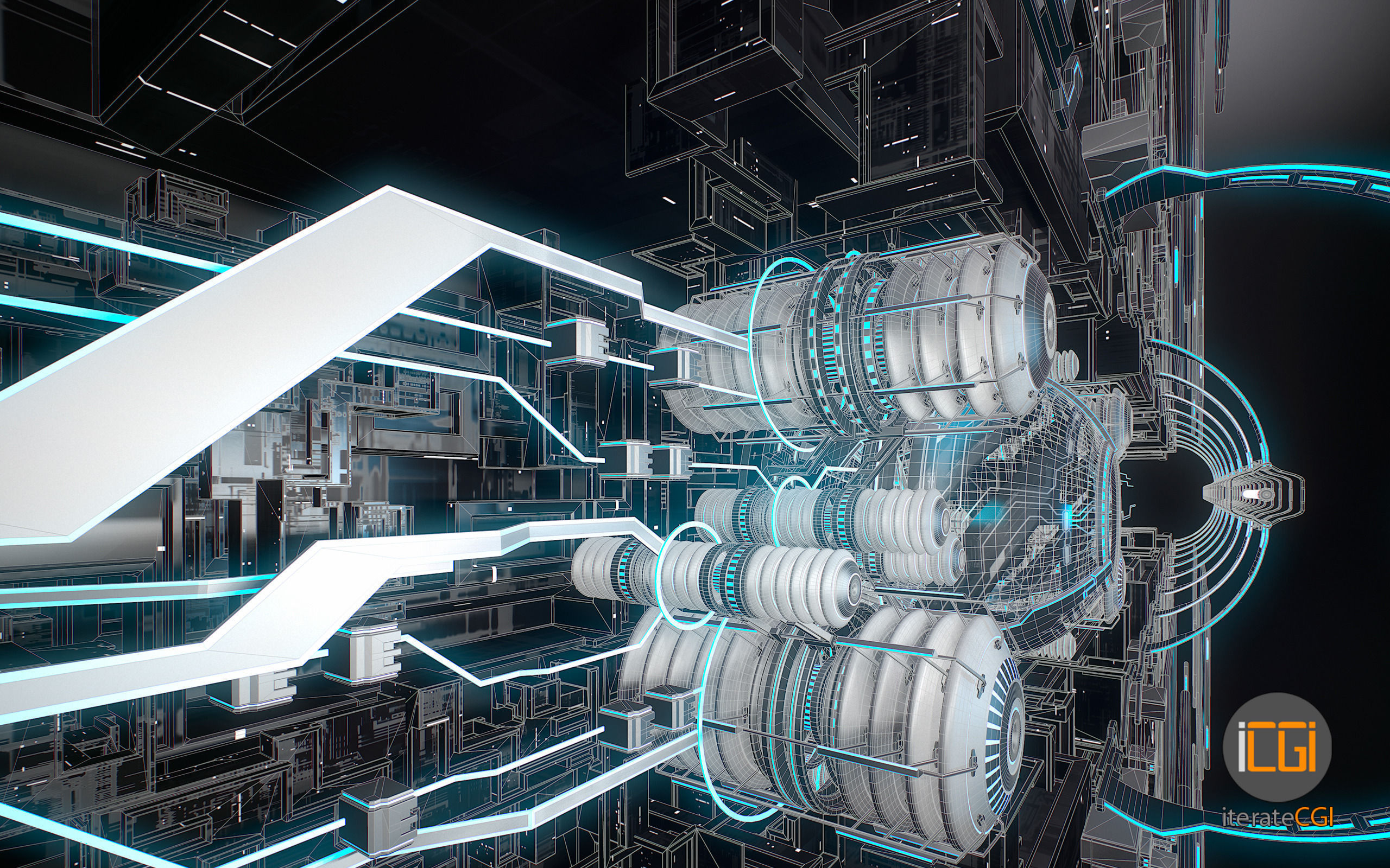 Sci-Fi portal abstract motion design 3D model_16