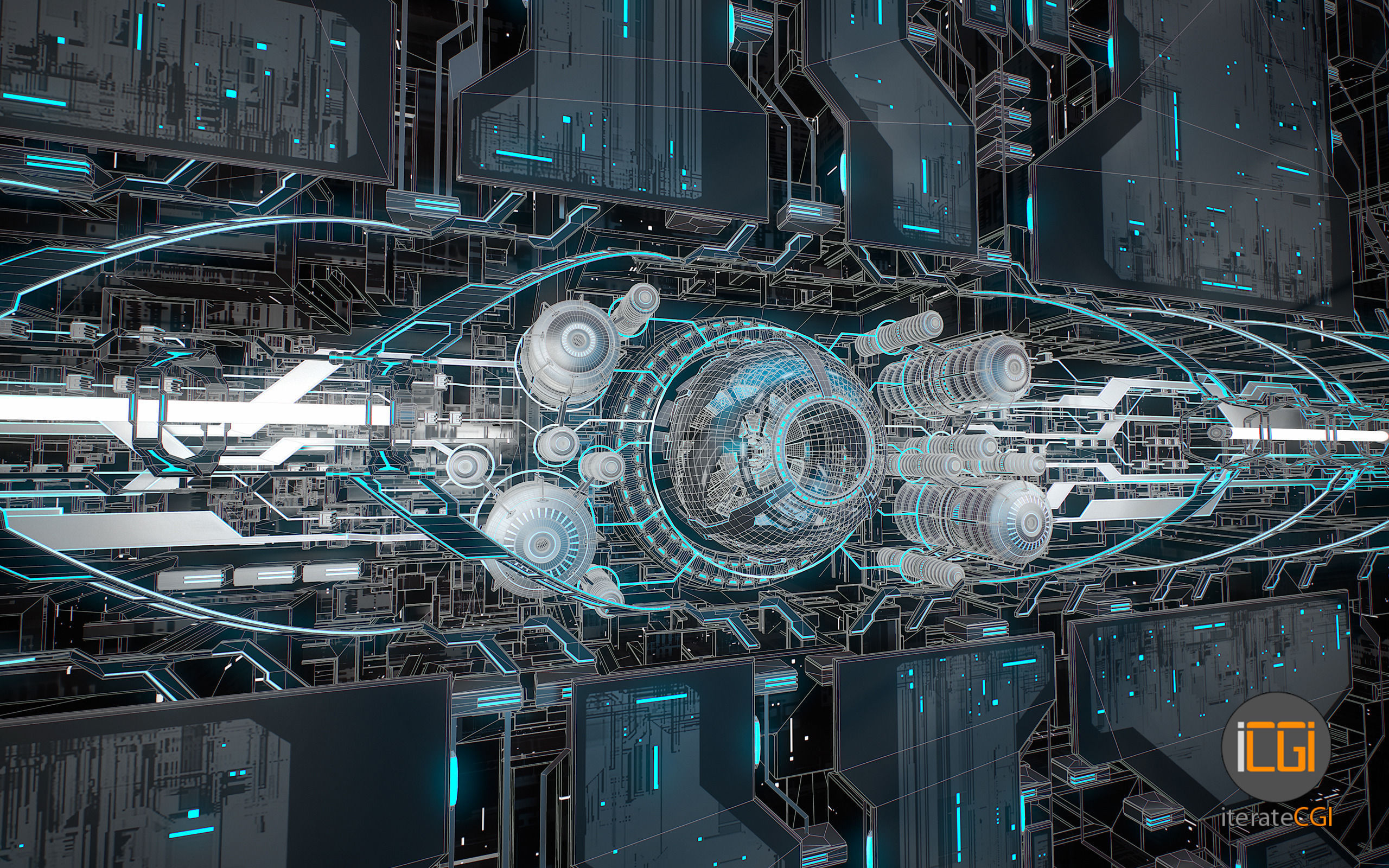 Sci-Fi portal abstract motion design 3D model_14