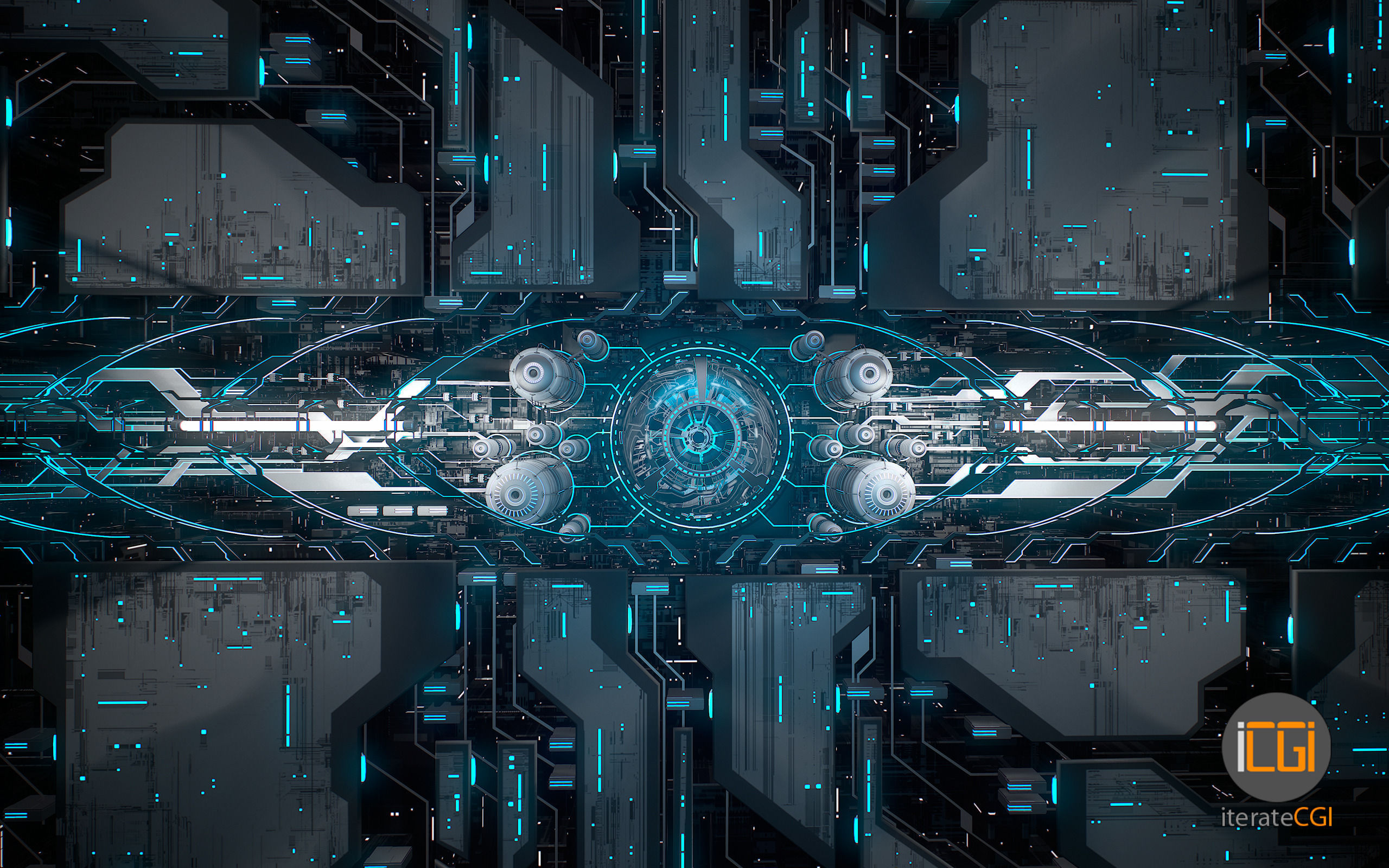 Sci-Fi portal abstract motion design 3D model_3