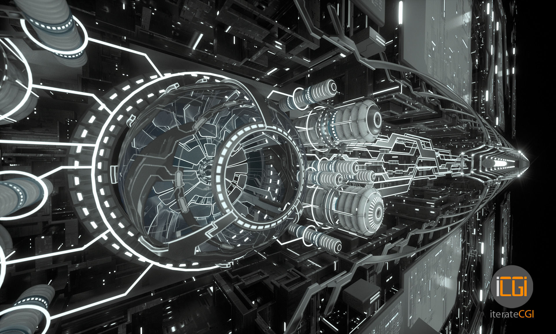 Sci-Fi portal abstract motion design 3D model_6