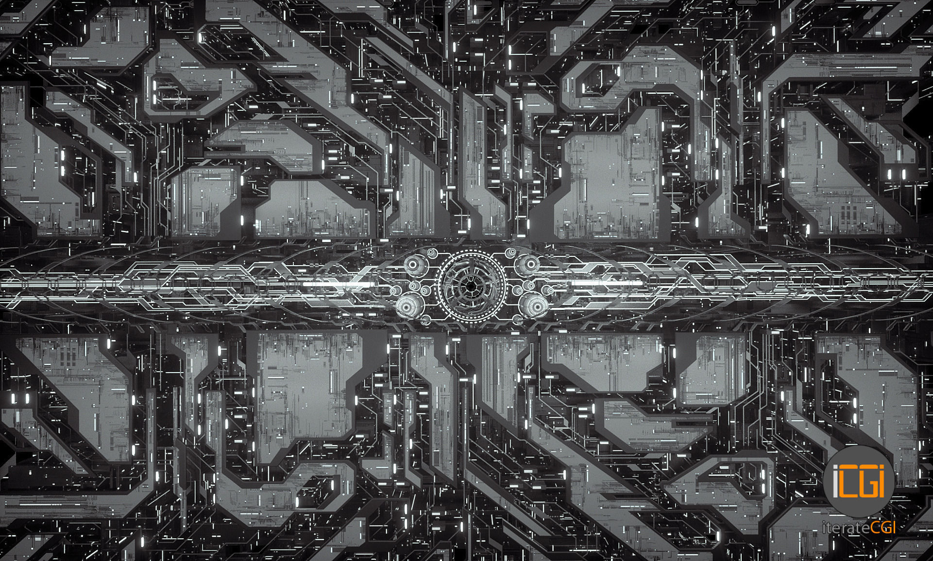 Sci-Fi portal abstract motion design 3D model_8