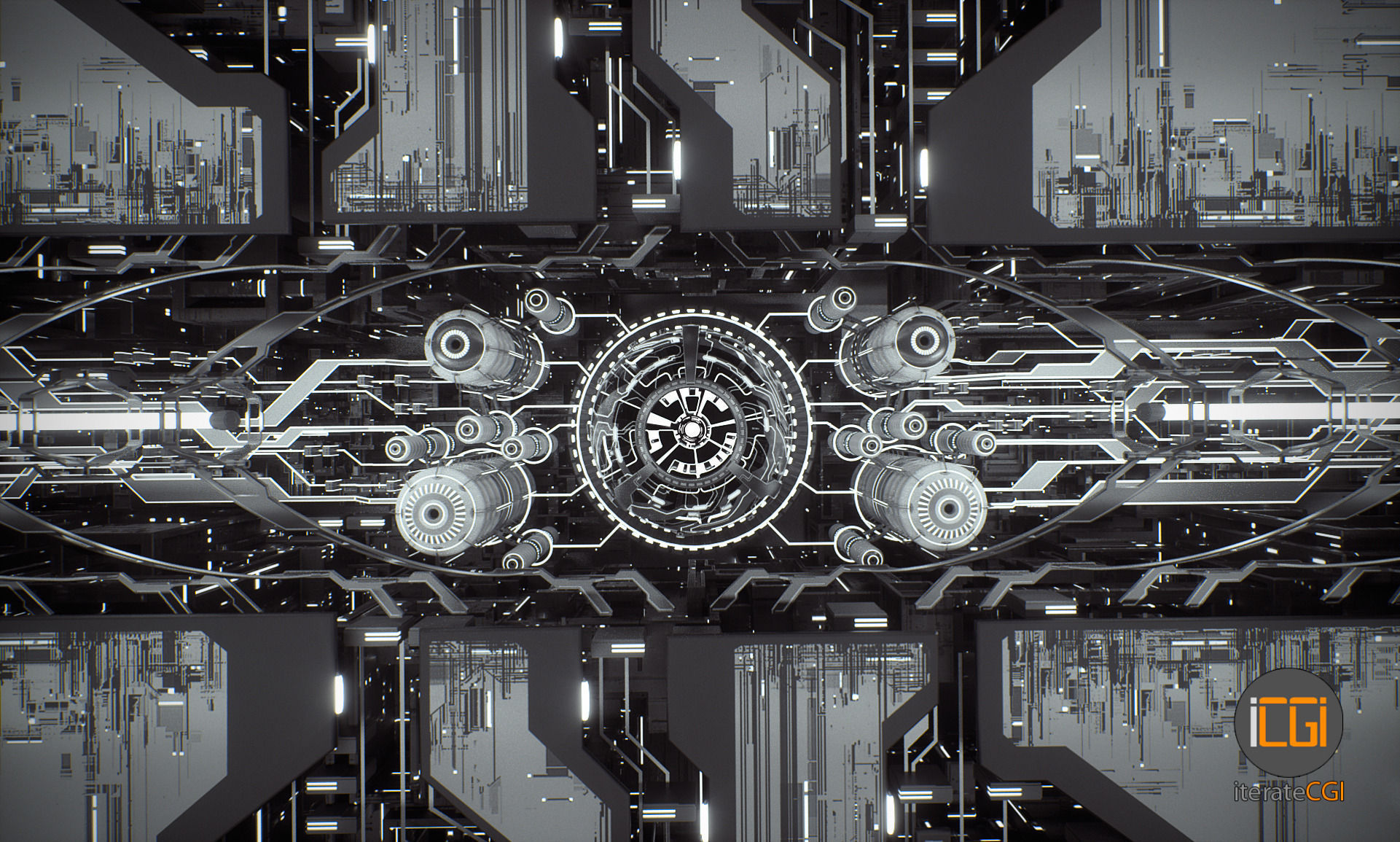 Sci-Fi portal abstract motion design 3D model_7