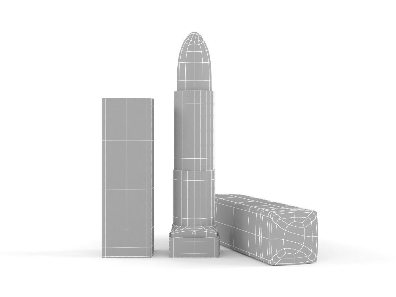 Matte Red Lipstick 3D model_6