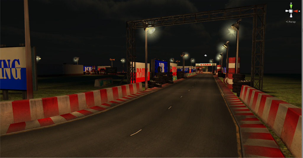 Racing track Low-poly 3D model_8