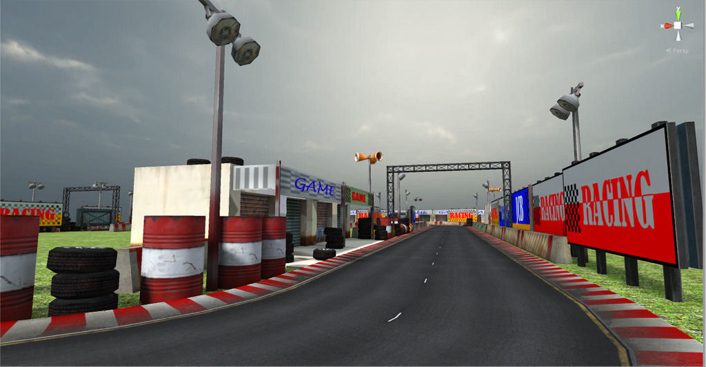 Racing track Low-poly 3D model_10