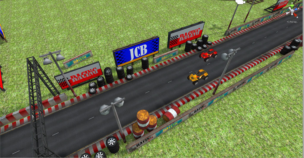 Racing track Low-poly 3D model_14