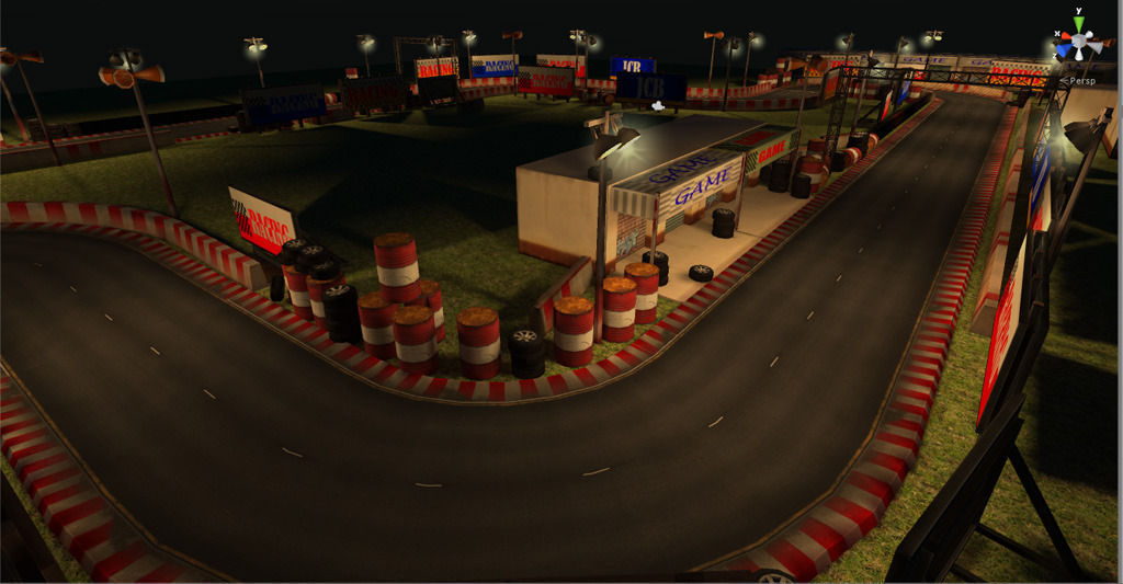 Racing track Low-poly 3D model_7