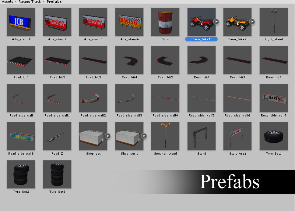 Racing track Low-poly 3D model_17