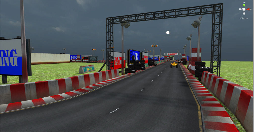 Racing track Low-poly 3D model_12