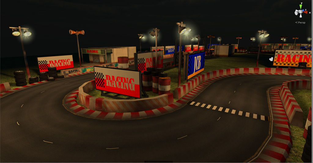 Racing track Low-poly 3D model_6