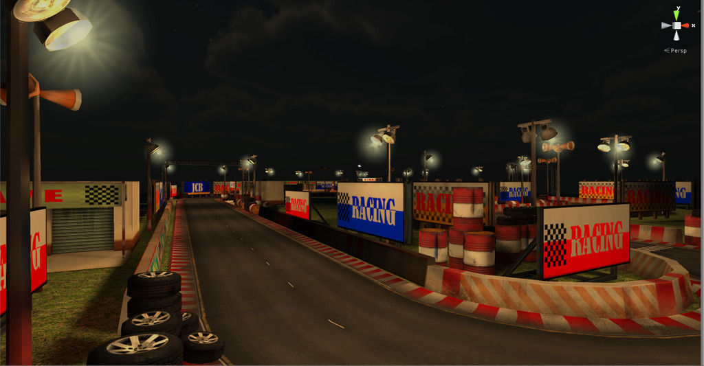 Racing track Low-poly 3D model_11