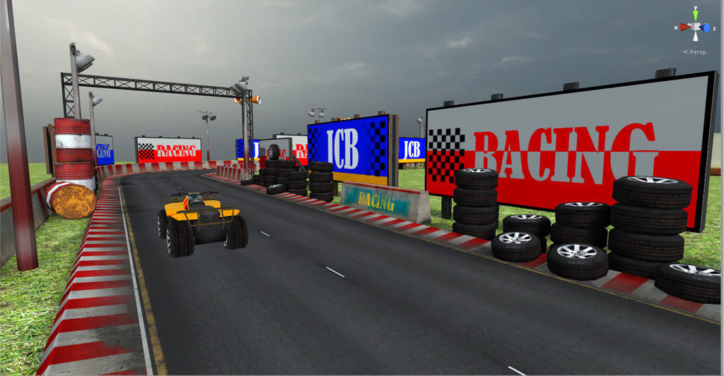 Racing track Low-poly 3D model_13